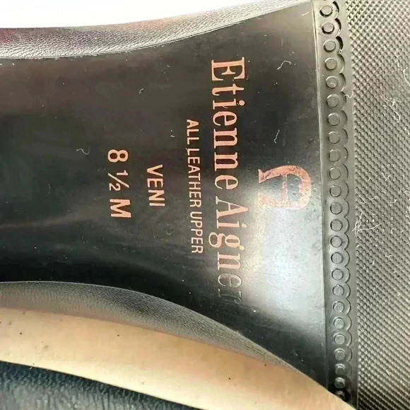 NWT Etienne Aigner Women’s Veni Cap Leather Blue Pump Business Wear Size 8 1/2 M - Picture 4 of 13